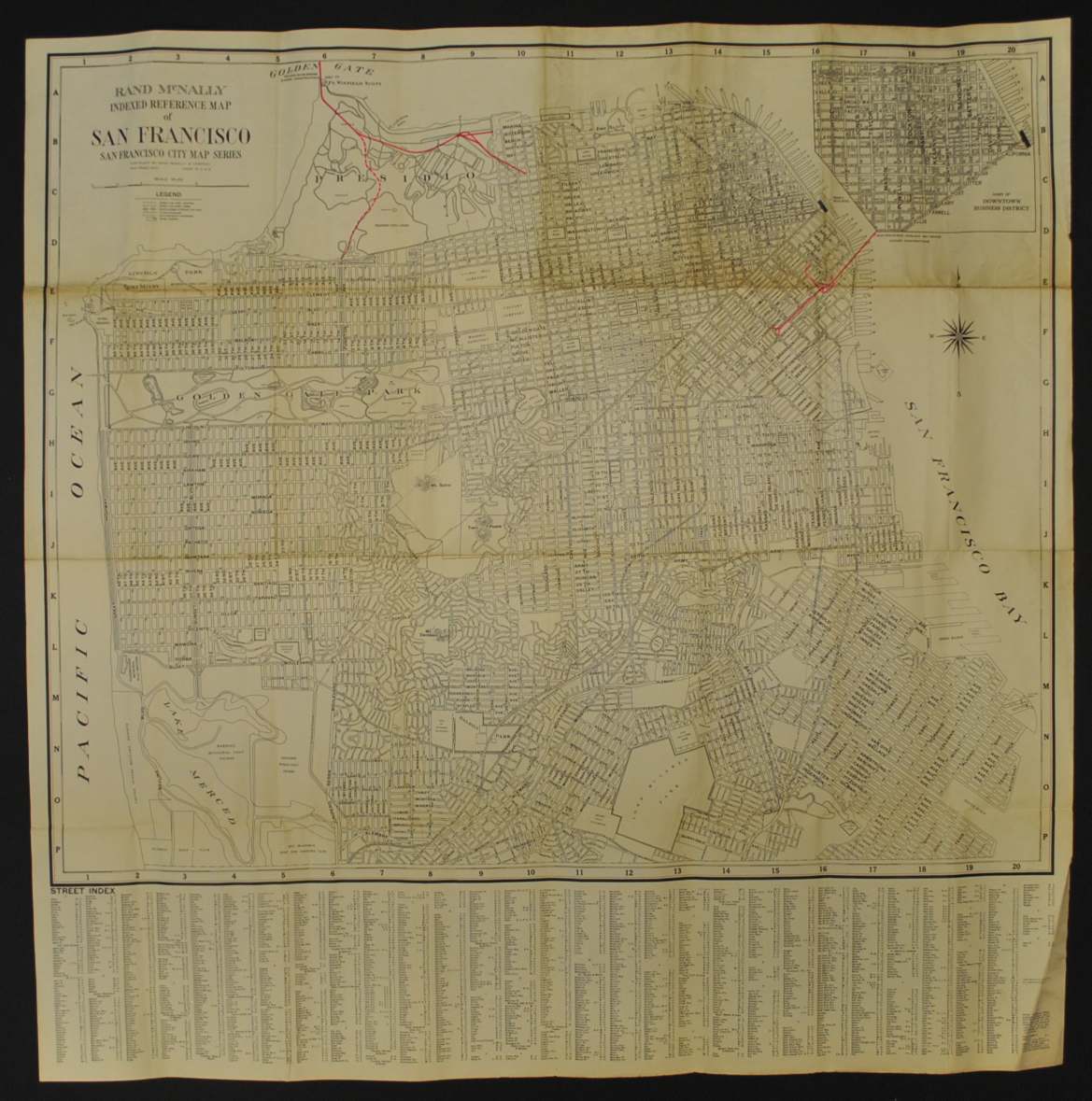 San Francisco, California circa 1933 – Kroll Antique Maps