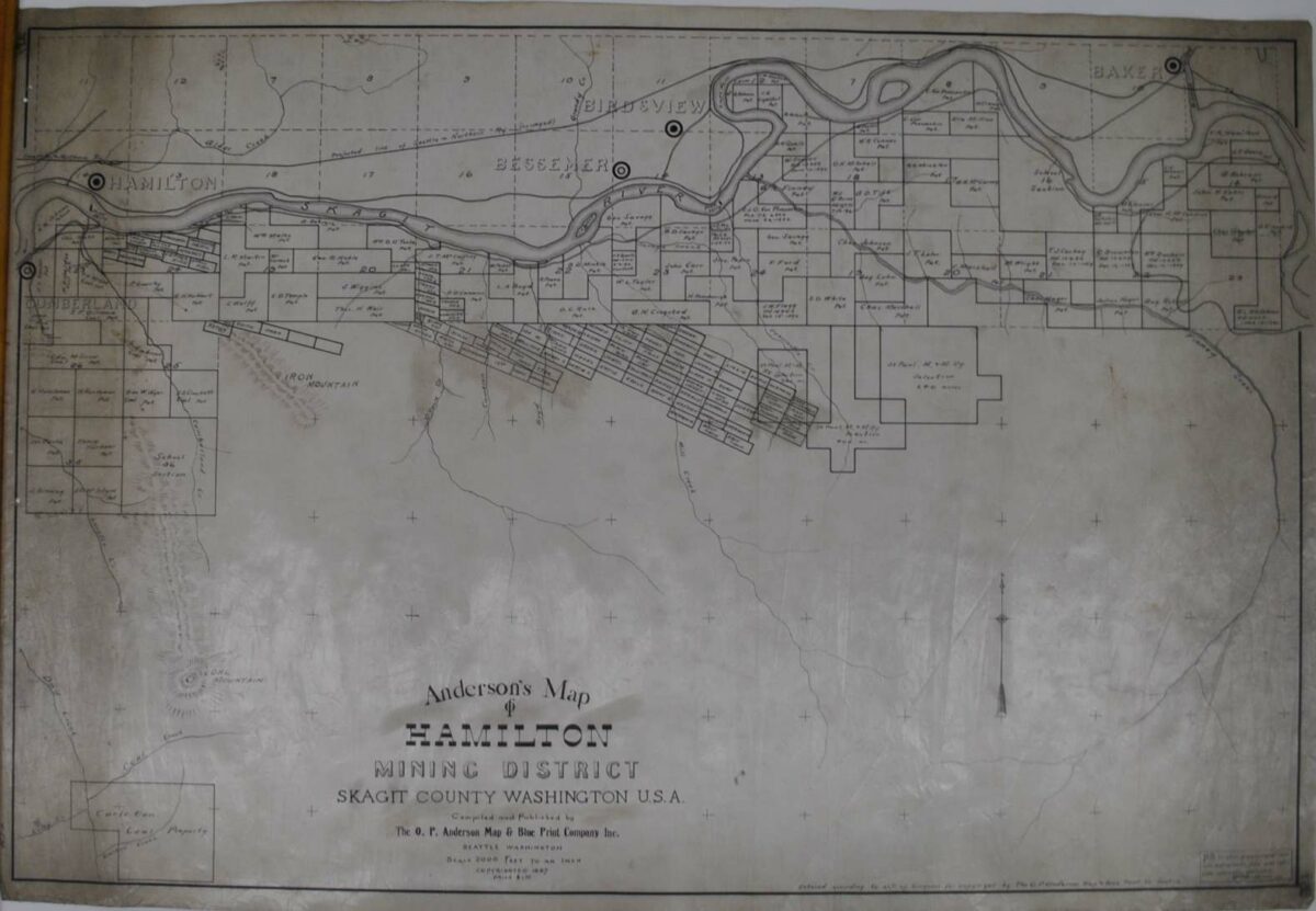 Hamilton, Washington Mining Map 1897