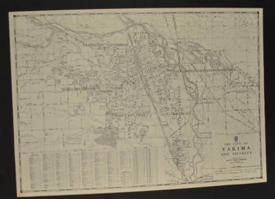 Yakima, Washington circa 1950’s - Kroll Antique Maps