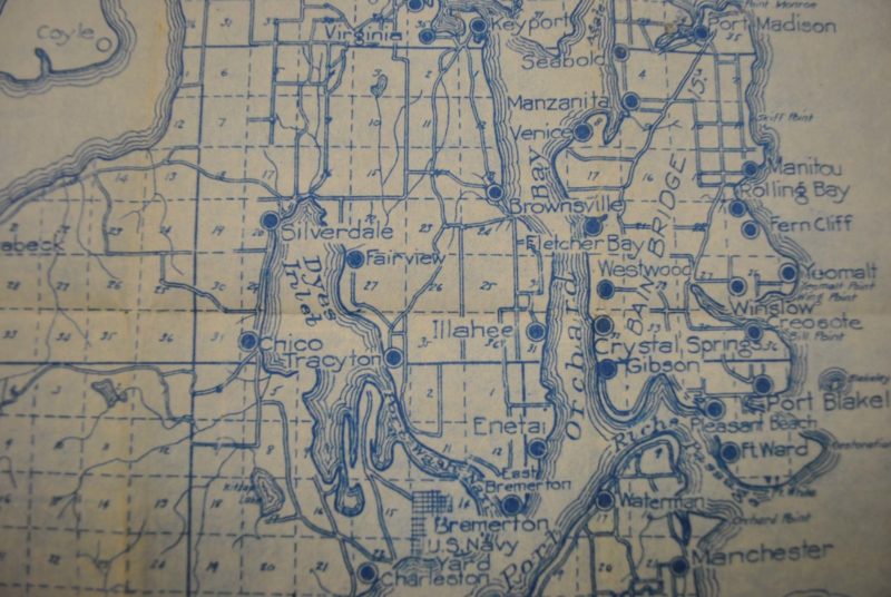 Kitsap County, Washington 1922 Kroll Antique Maps