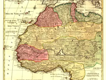 Africa Map, 1792 - Carte de la Barbarie — historical map reproduction