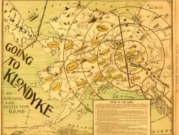 Alaska Going to Klondyke Game Map, 1897-1 Alaska Map, 1897 - Going to Klondyke Game — historical map reproduction