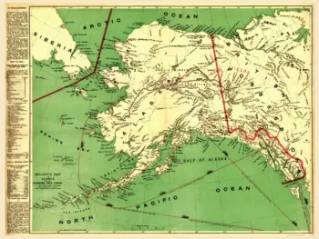 Alaska Klondyke Gold Fields Map,1897-2 Alaska Map, 1897 - Klondyke Gold Fields — historical map reproduction