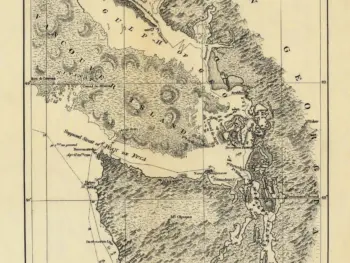 A historical Map of Vancouver showing the 1798 survey geography of Vancouver Island and the surrounding northwest coast.