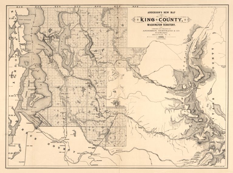 King County, Washington 1888 Kroll Antique Maps